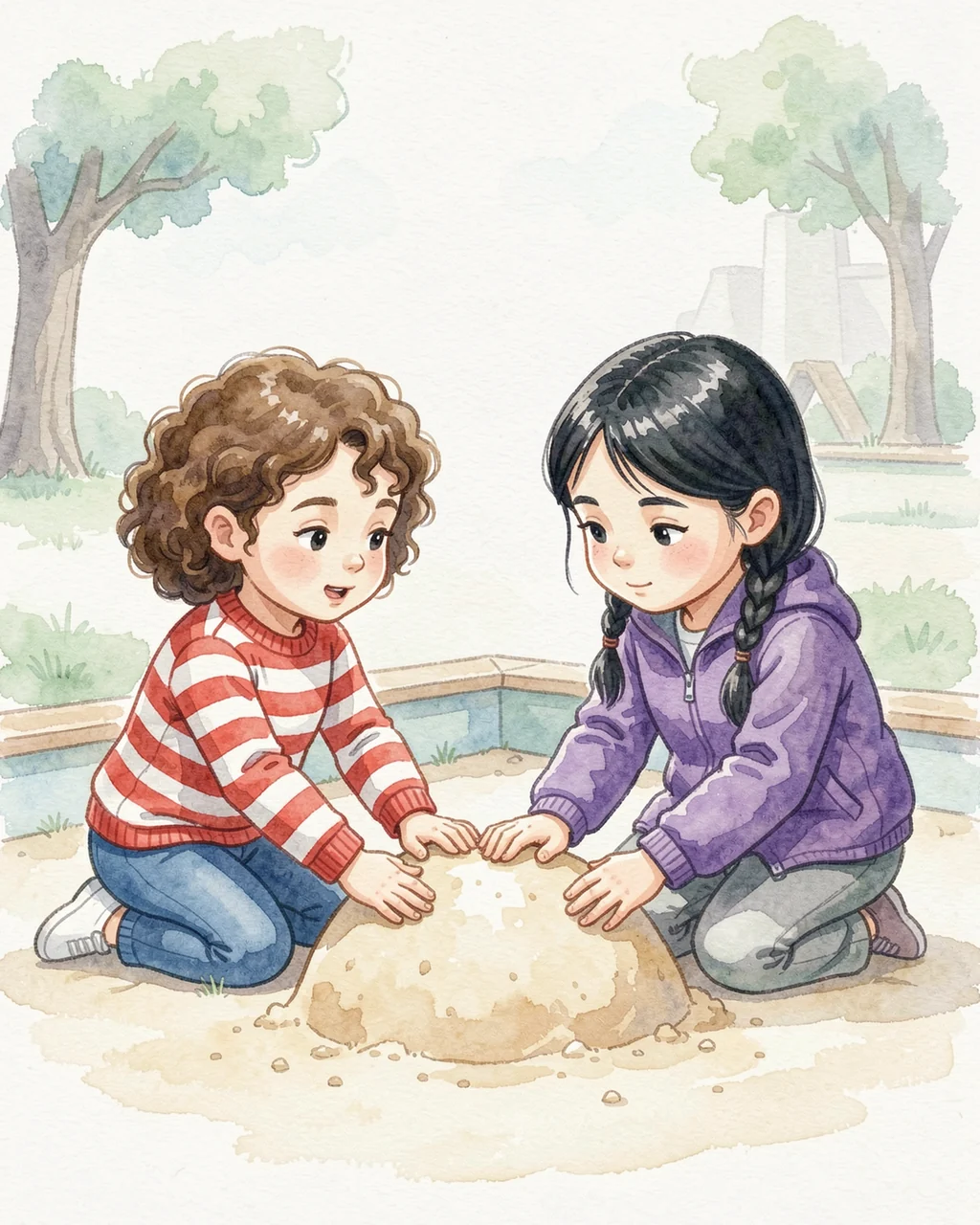 Illustration for page 4 of “The Bright-Bucket Girl”