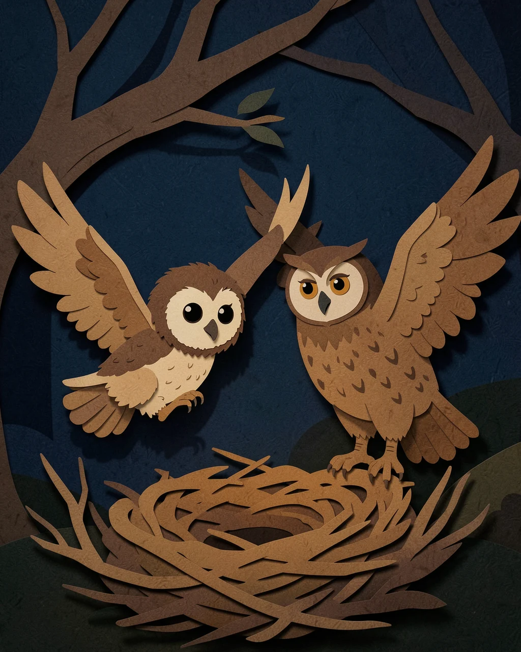 Illustration for page 6 of “The Owlet Who Feared Air”