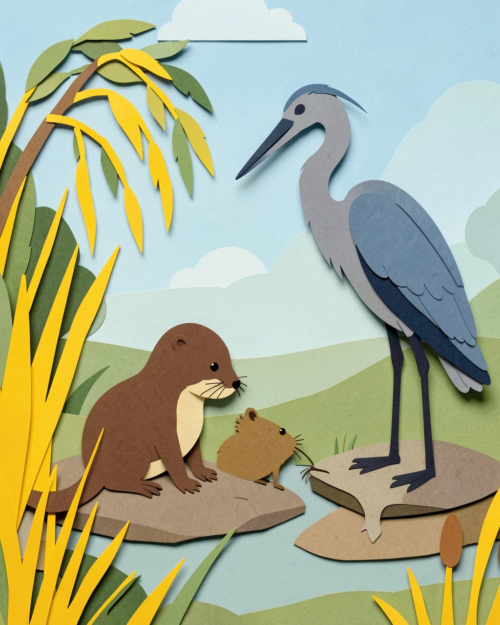 Illustration for page 5 of “Mabel Maps the Riverbank”