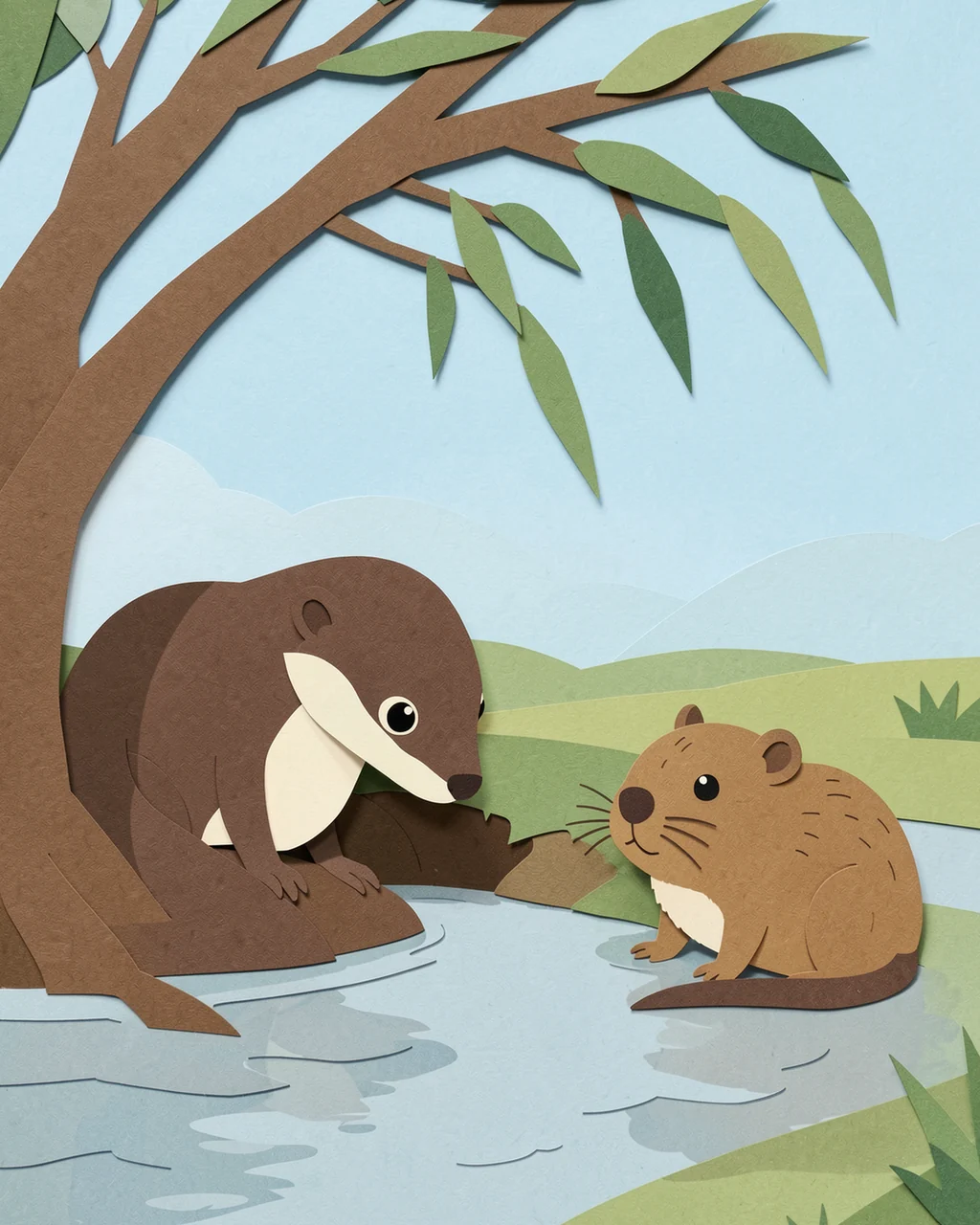 Illustration for page 6 of “Mabel Maps the Riverbank”