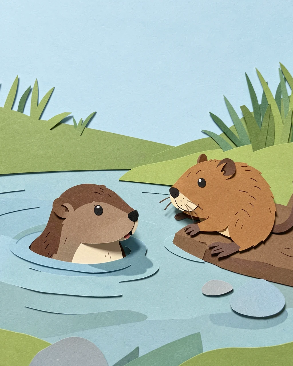 Illustration for page 8 of “Mabel Maps the Riverbank”