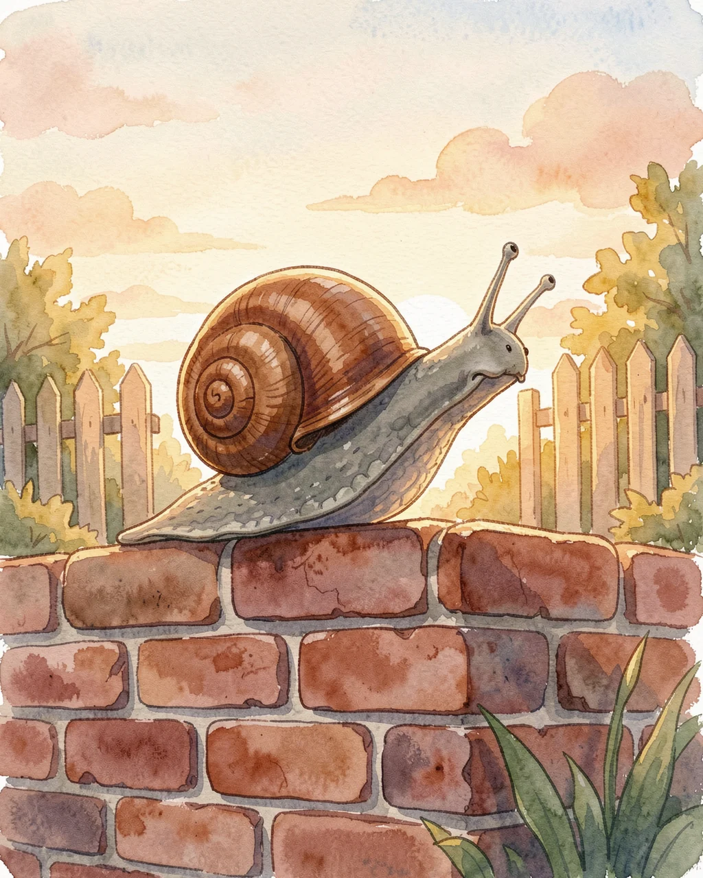 Illustration for page 5 of “The Snail Who Sought Sunset”