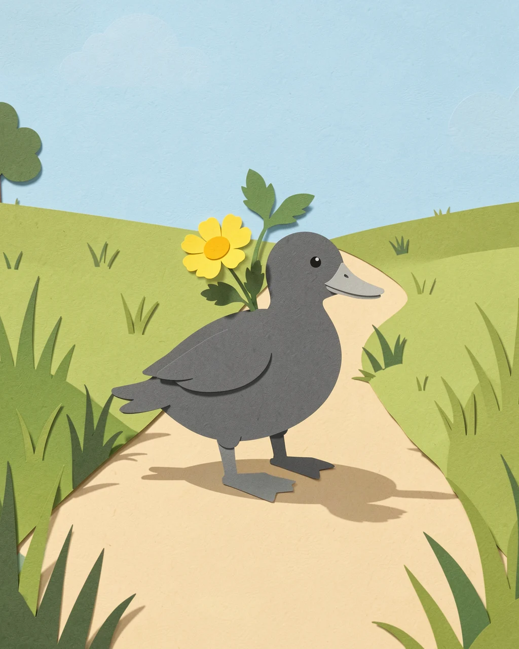 Illustration for page 4 of “The Grey Feathers Found Home”