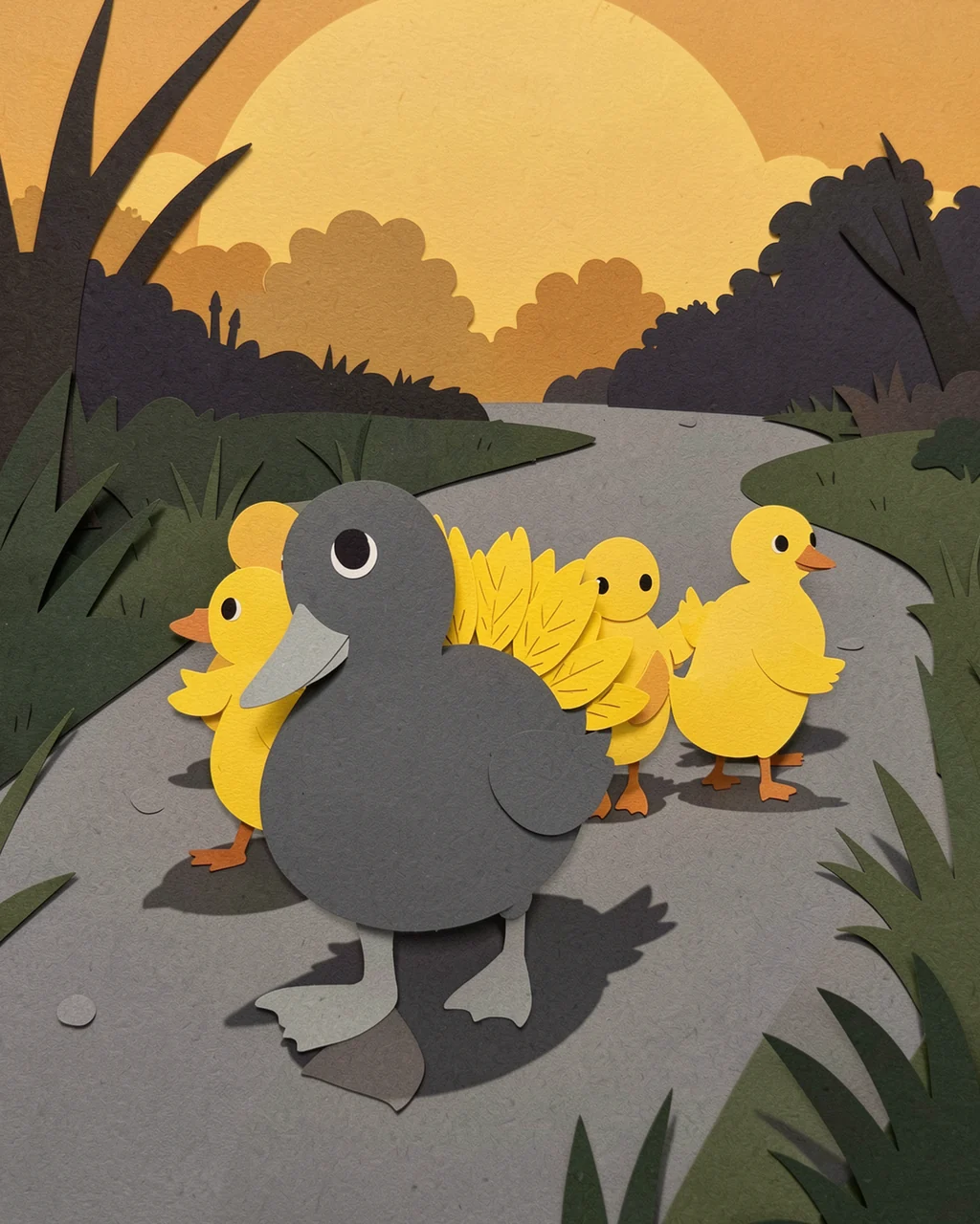 Illustration for page 6 of “The Grey Feathers Found Home”