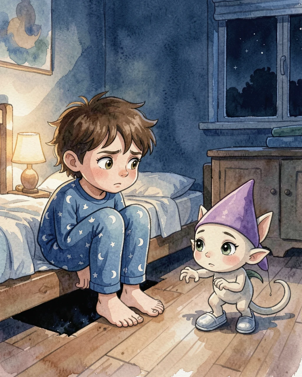 Illustration for page 1 of “Oliver Meets the Sprite”