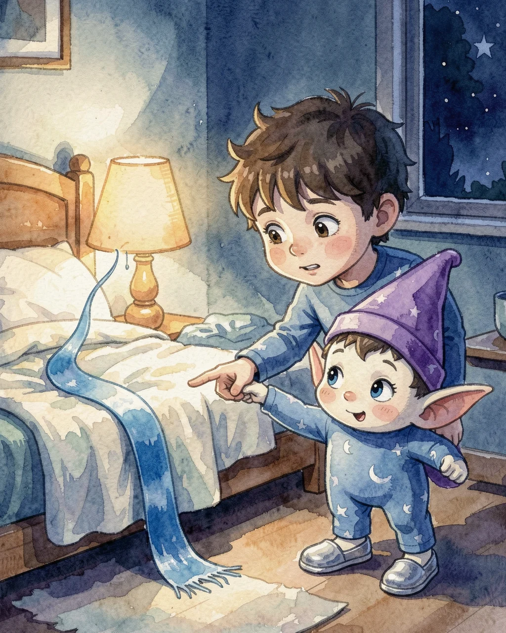 Illustration for page 3 of “Oliver Meets the Sprite”