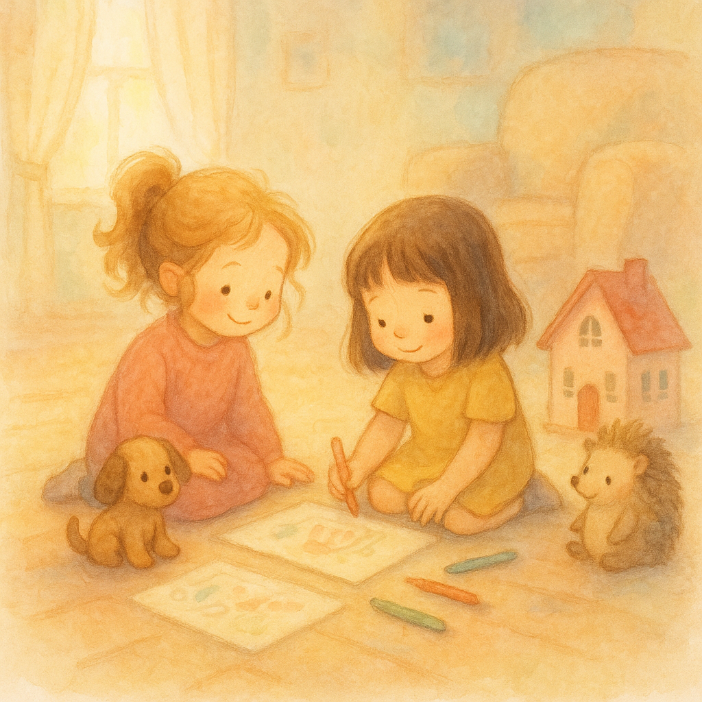 Лиза и рисунок с собачкой