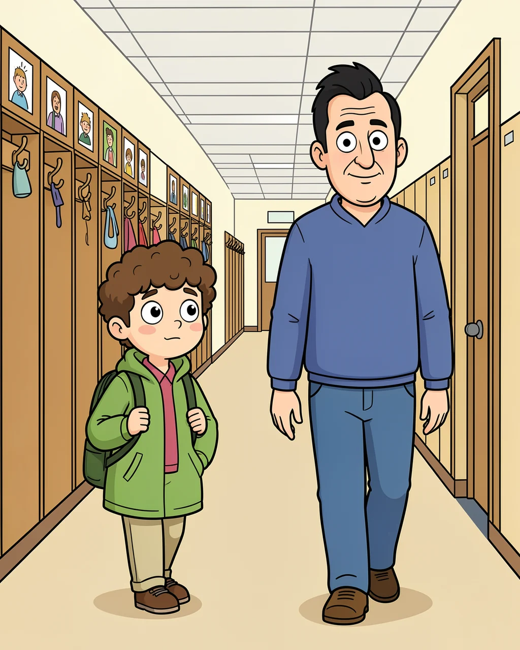 Illustration for page 1 of “Where Is My Name Card?”