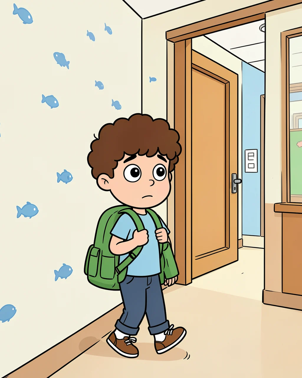 Illustration for page 3 of “Where Is My Name Card?”