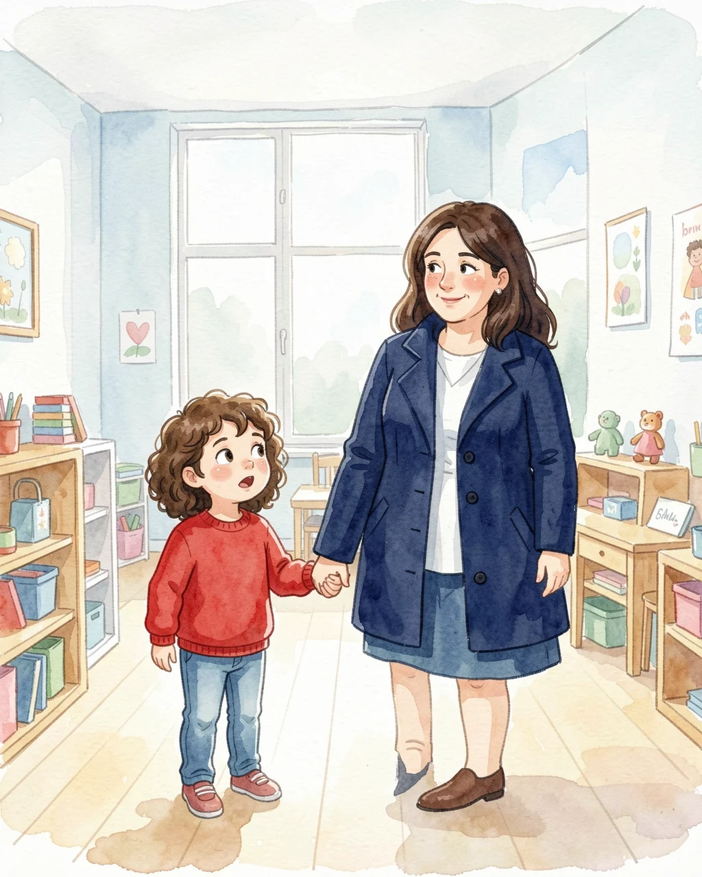 Illustration for page 2 of “At the Crayon Table”