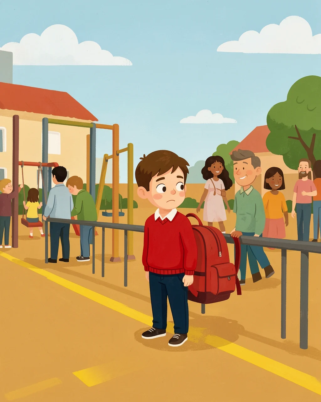 Illustration for page 2 of “Oliver at the Swing”