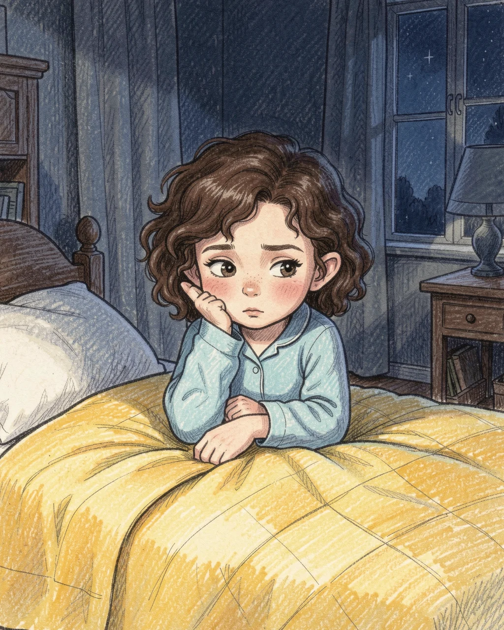 Illustration for page 2 of “Sophie Packs Her School Bag”