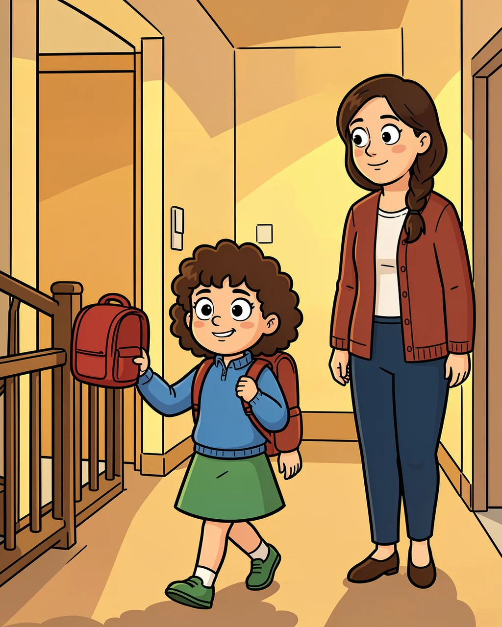 Illustration for page 2 of “Sophie and the Waiting Crayons”