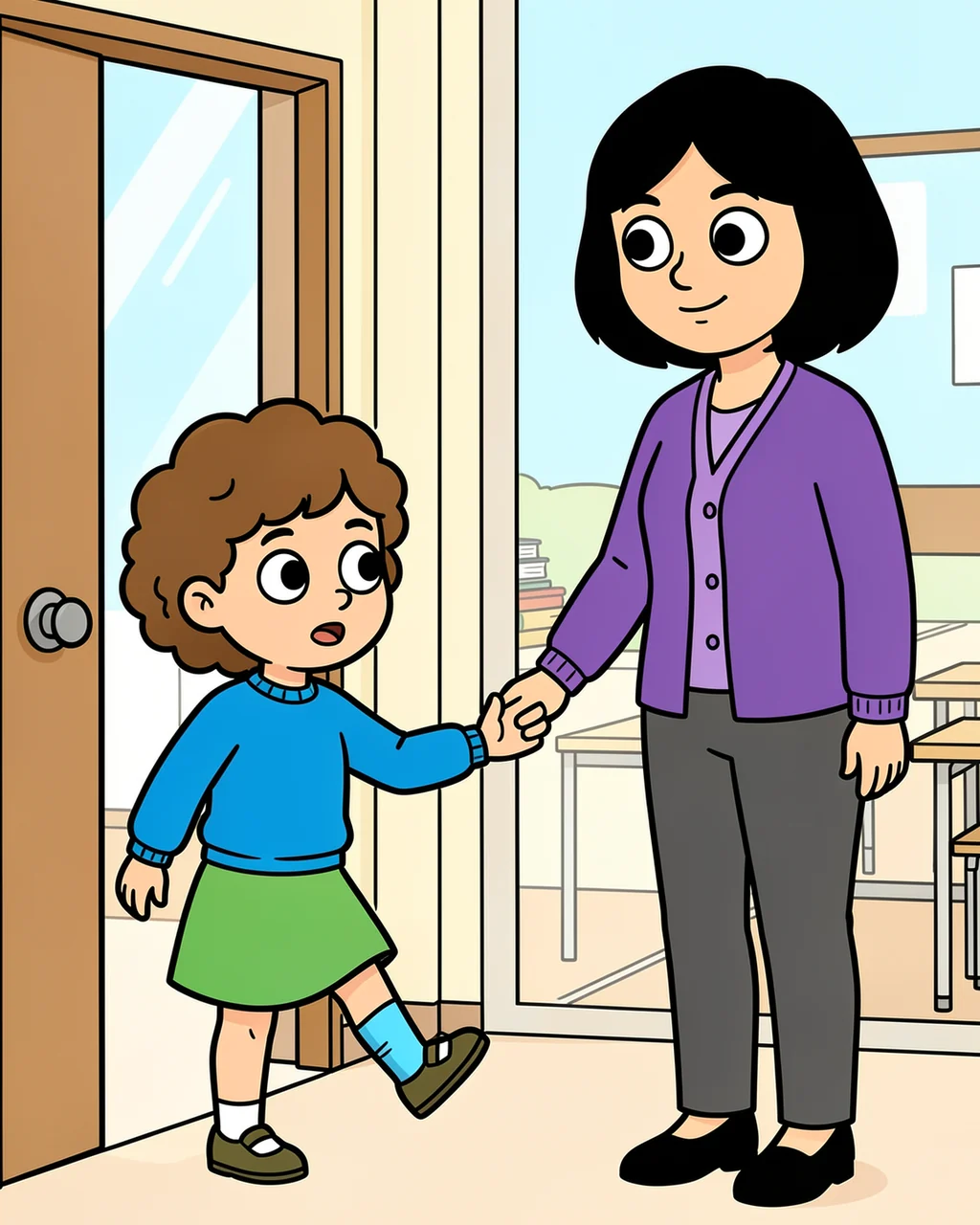 Illustration for page 5 of “Sophie and the Waiting Crayons”