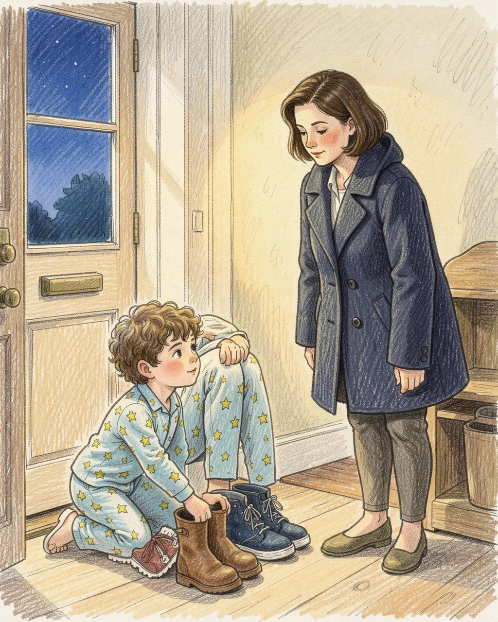 Illustration for page 2 of “The Palmprint Closed the Door”