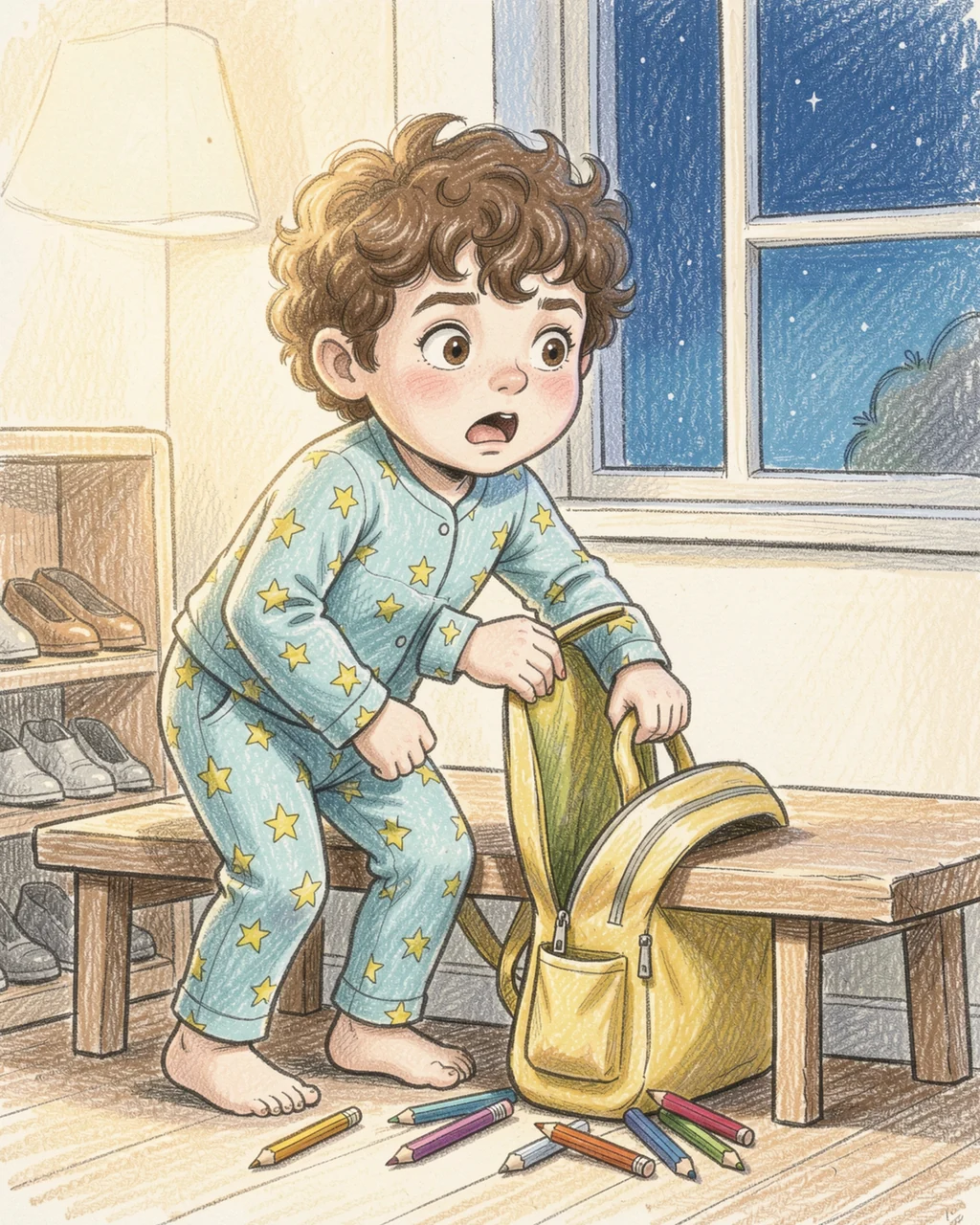 Illustration for page 3 of “The Palmprint Closed the Door”