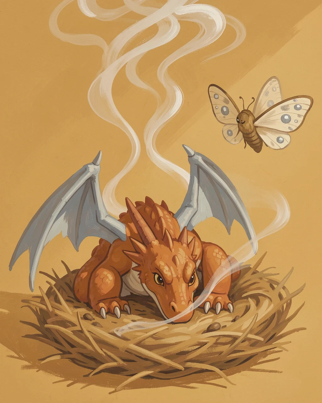 Illustration for page 2 of “What Calms Dragon Fire?”