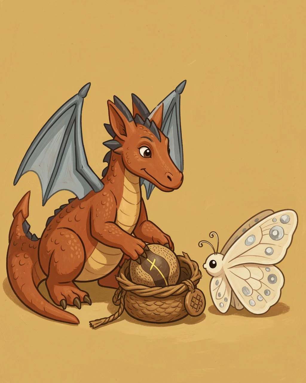Illustration for page 3 of “What Calms Dragon Fire?”