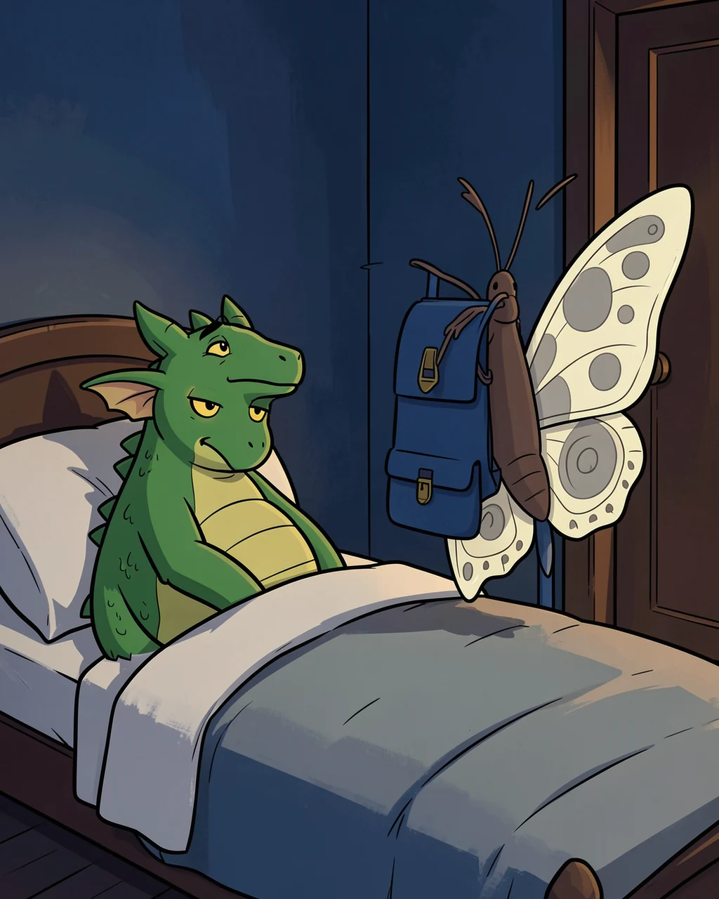 Illustration for page 1 of “The Curious Dragon”
