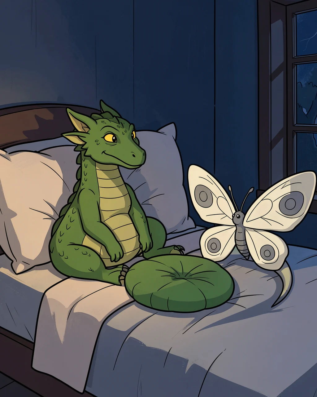 Illustration for page 3 of “The Curious Dragon”
