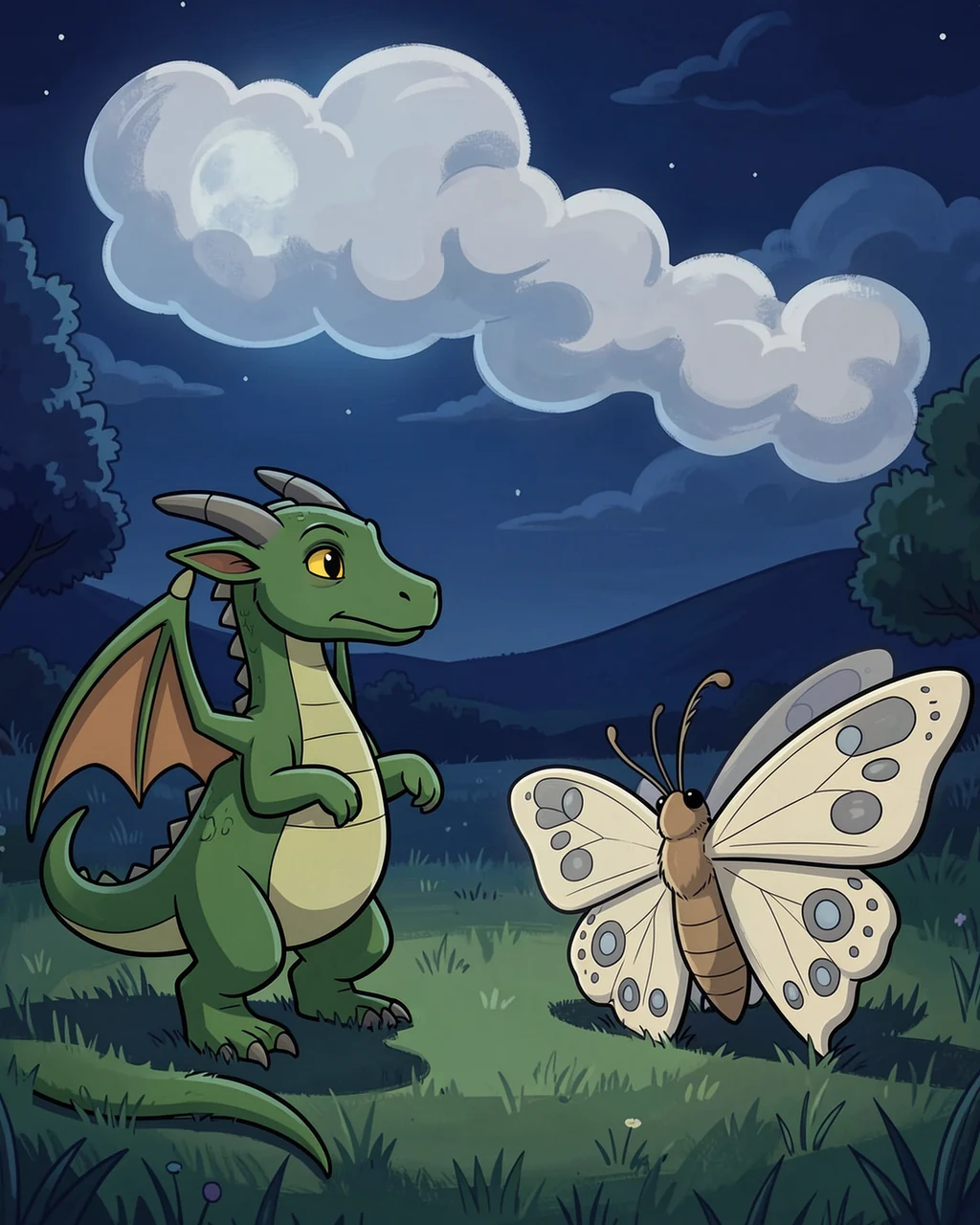 Illustration for page 6 of “The Curious Dragon”