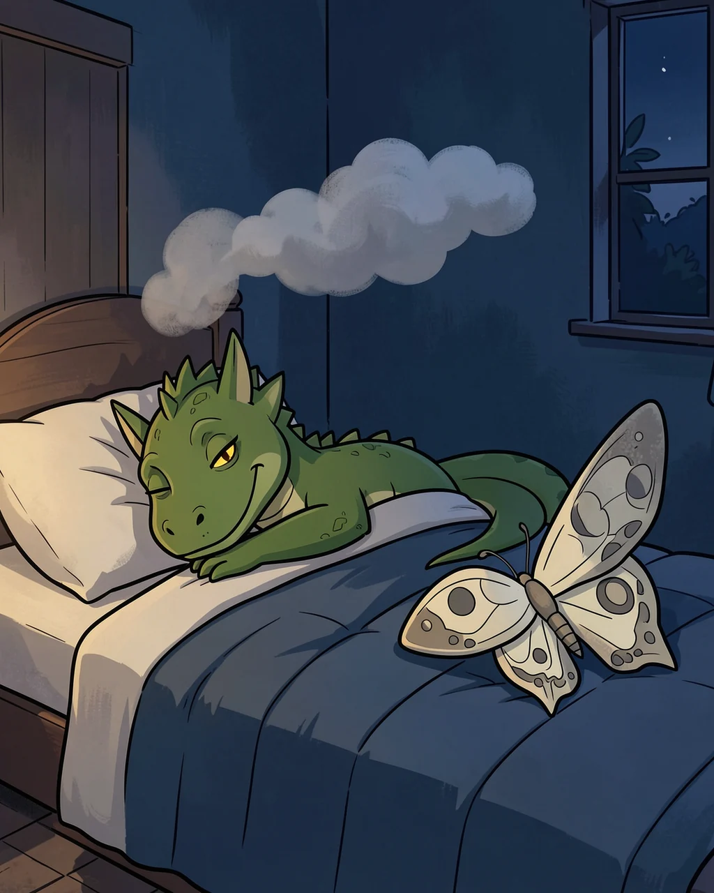 Illustration for page 7 of “The Curious Dragon”