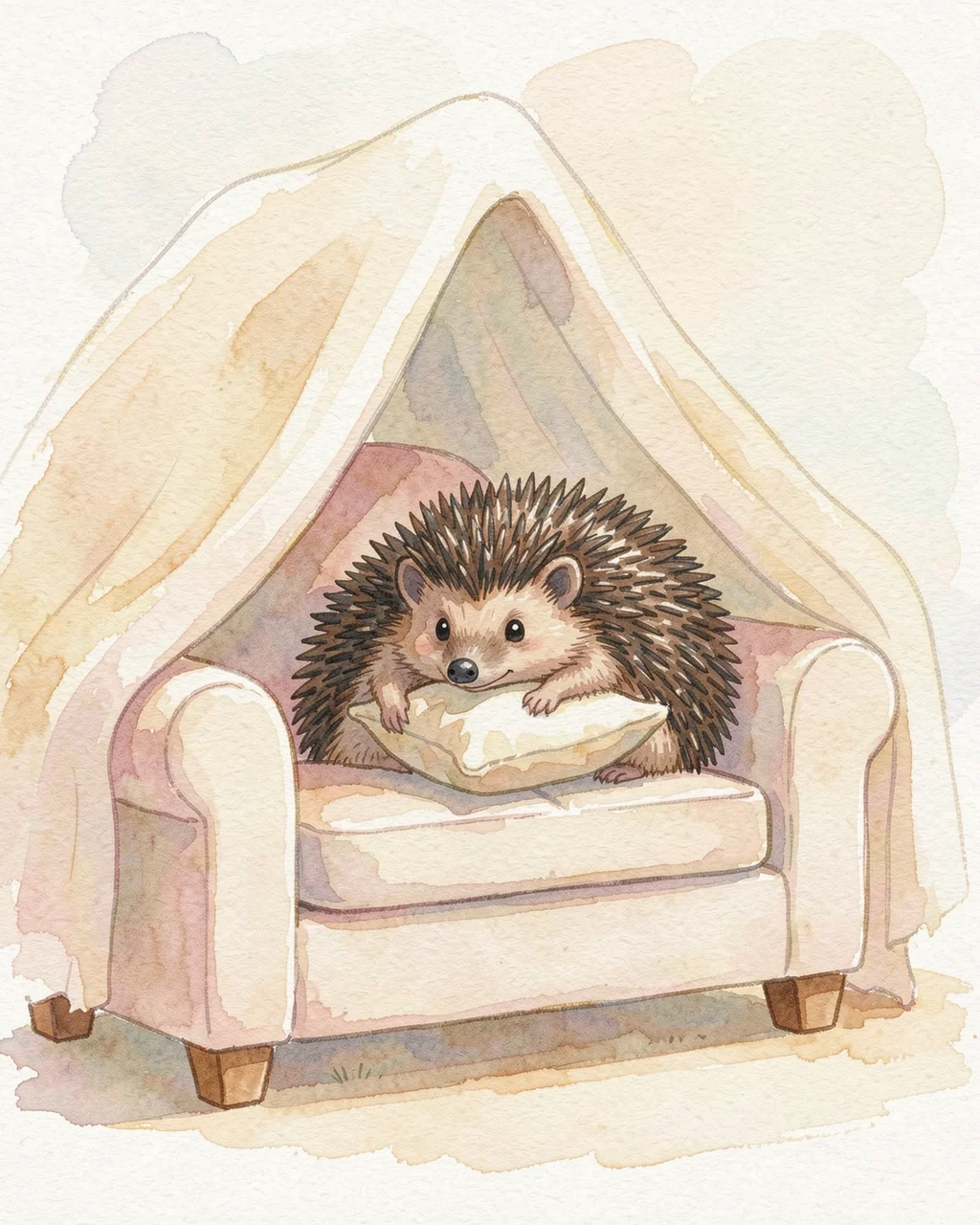 Иллюстрация к странице 3 сказки «The Silver-Nosed Hedgehog»