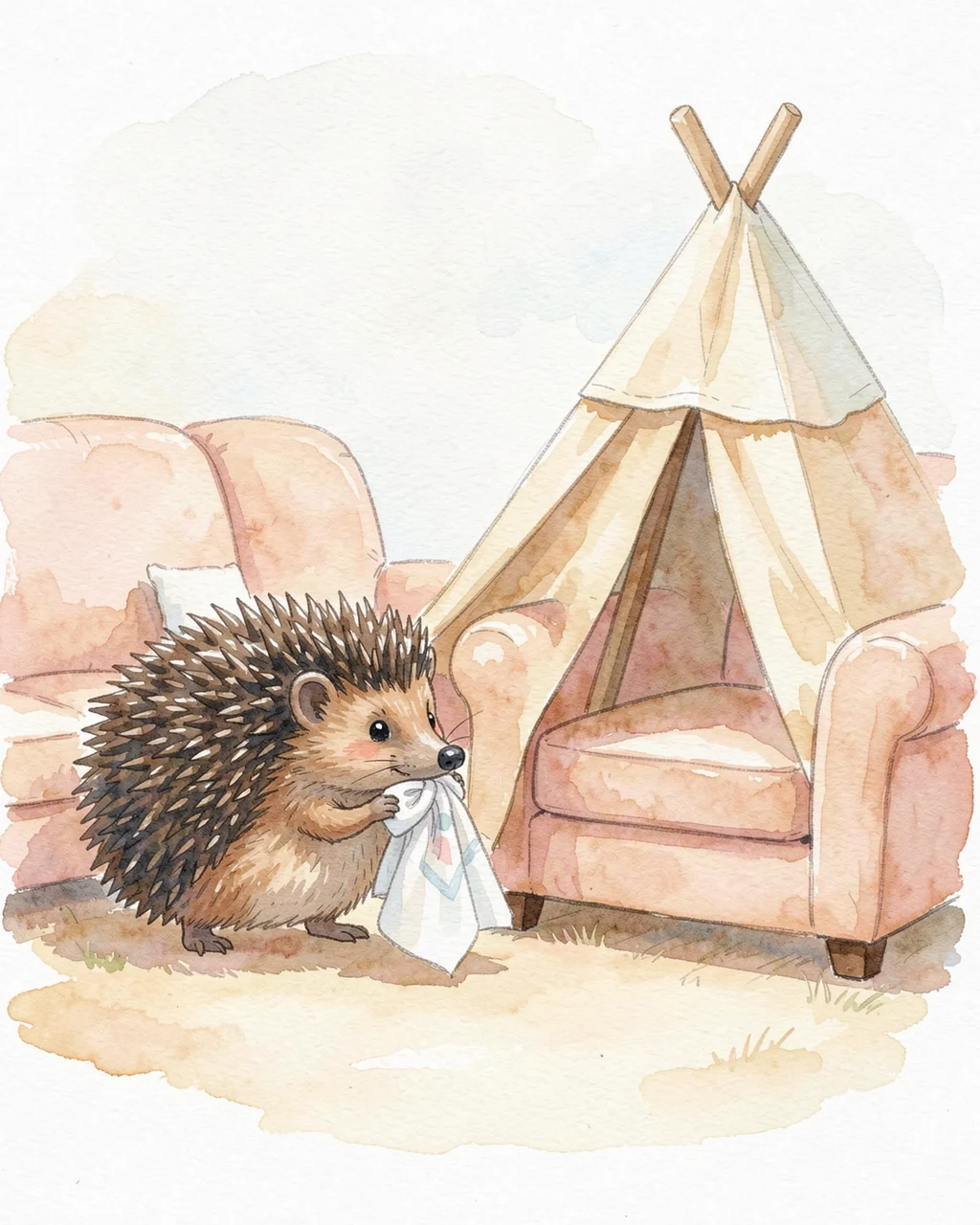 Иллюстрация к странице 5 сказки «The Silver-Nosed Hedgehog»