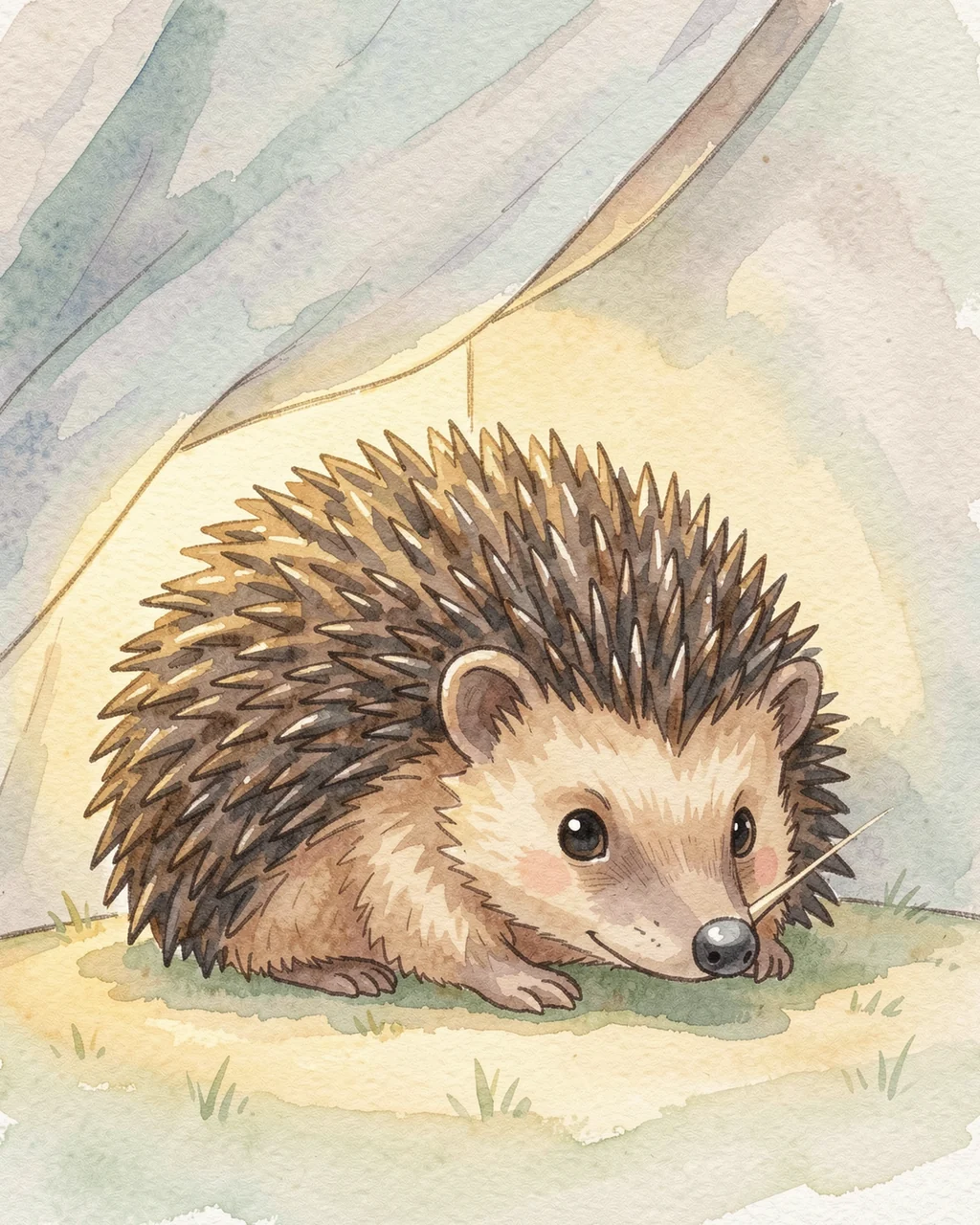 Иллюстрация к странице 7 сказки «The Silver-Nosed Hedgehog»