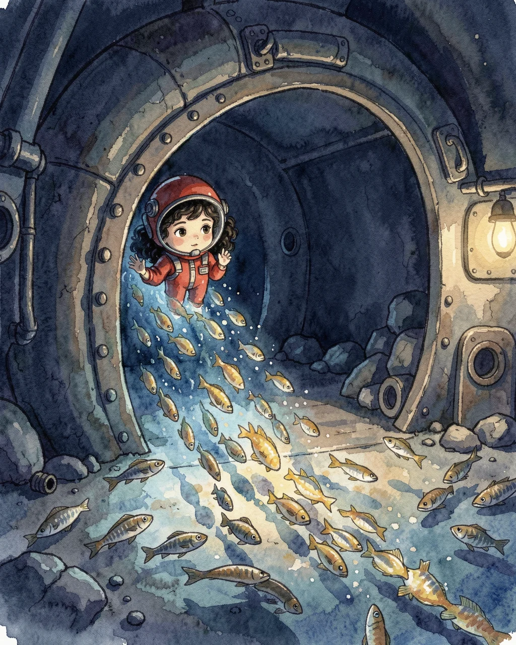 Illustration for page 6 of “Mia Maps Lantern Cove”