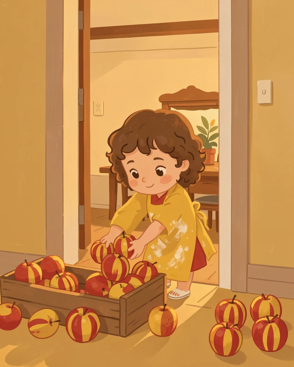 Illustration for page 2 of “Emma Waits for Dough”