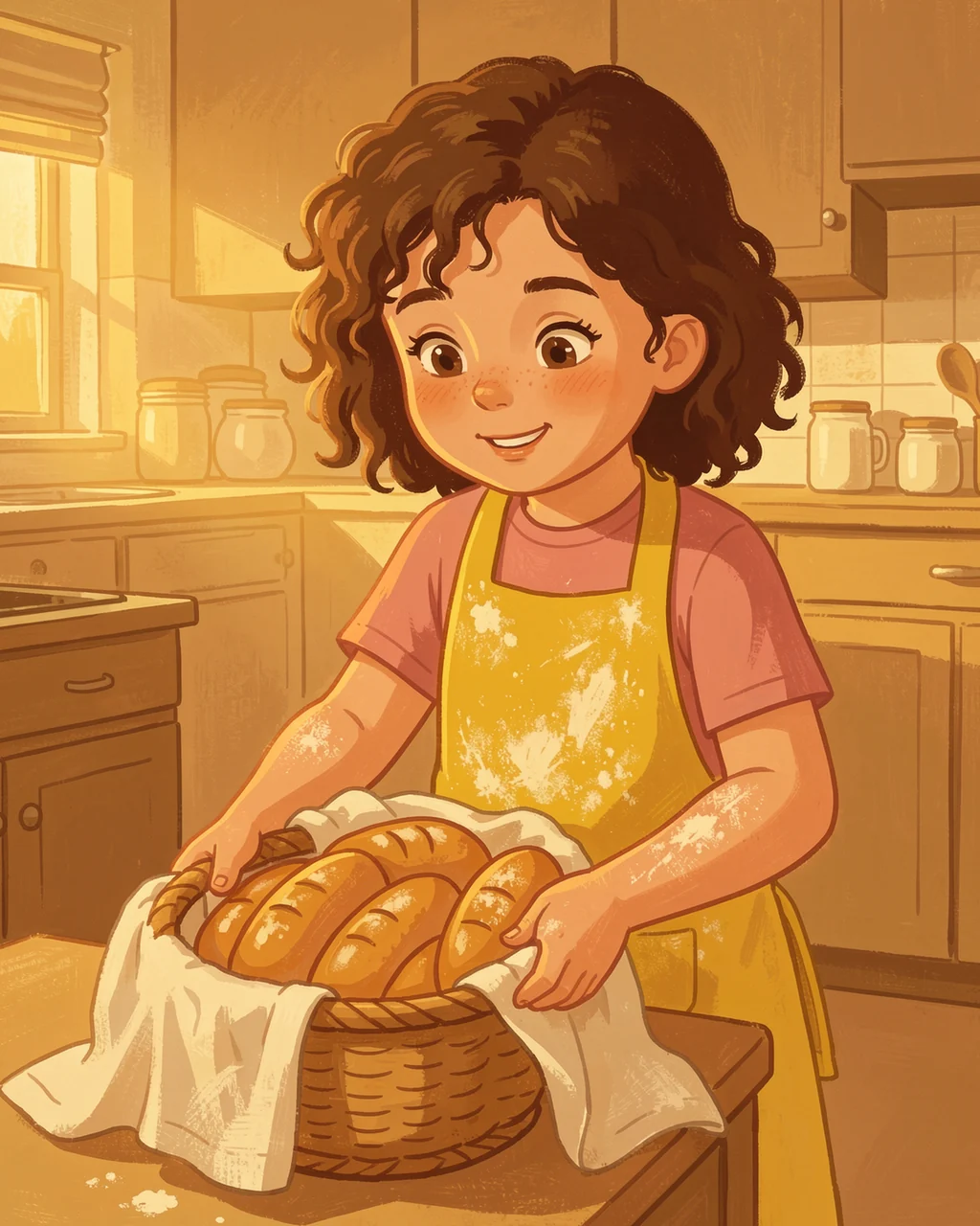 Illustration for page 4 of “Emma Waits for Dough”