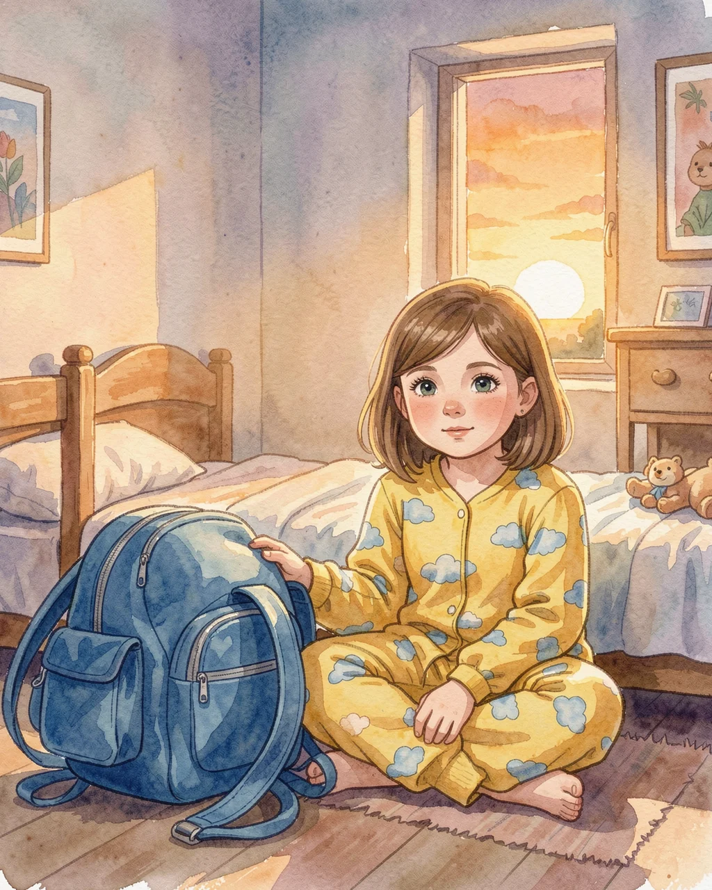 Иллюстрация к странице 2 сказки «Тайна рисунка у окна»