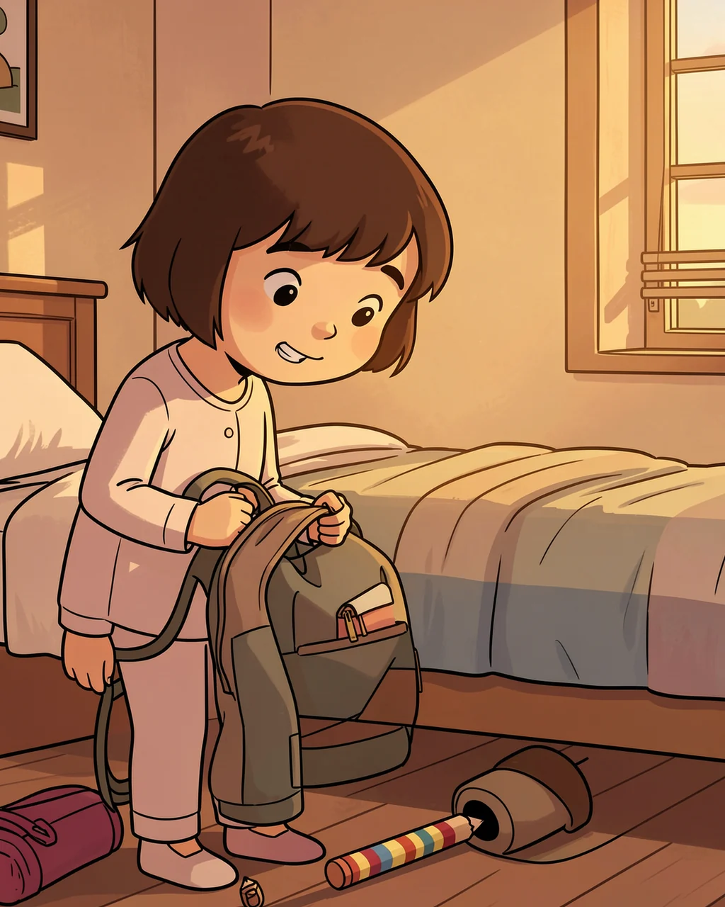 Illustration for page 2 of “The Picture Book Learned Hello”