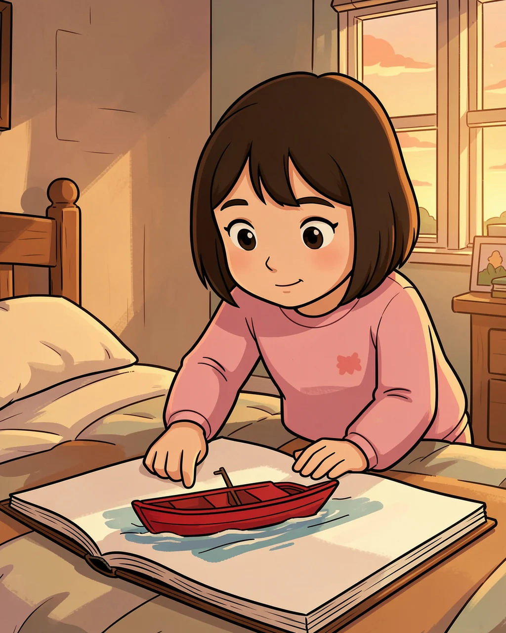 Illustration for page 4 of “The Picture Book Learned Hello”
