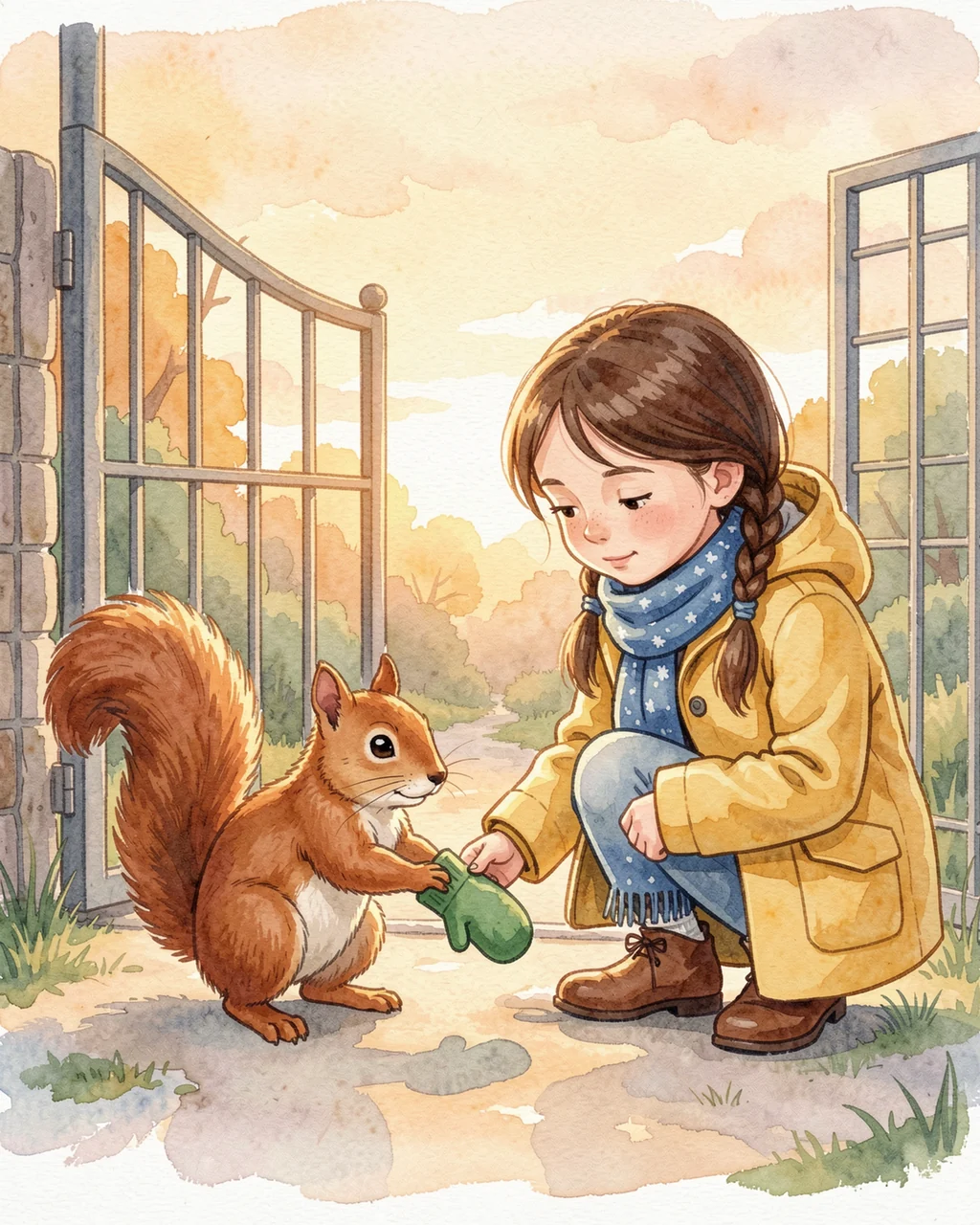 Illustration for page 6 of “Whose Mitten Waits Here?”